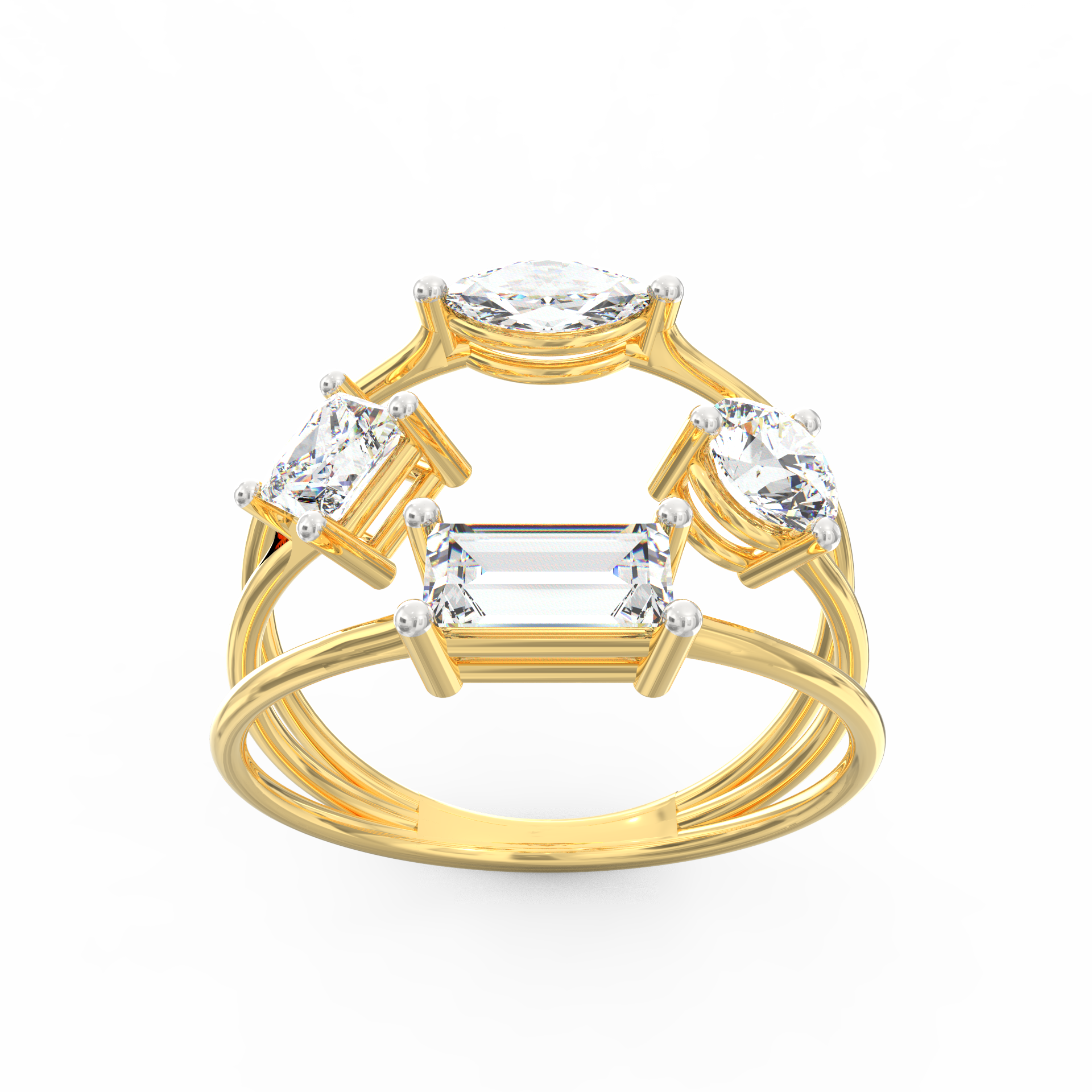 Enigmatic Fusion Diamond Ring