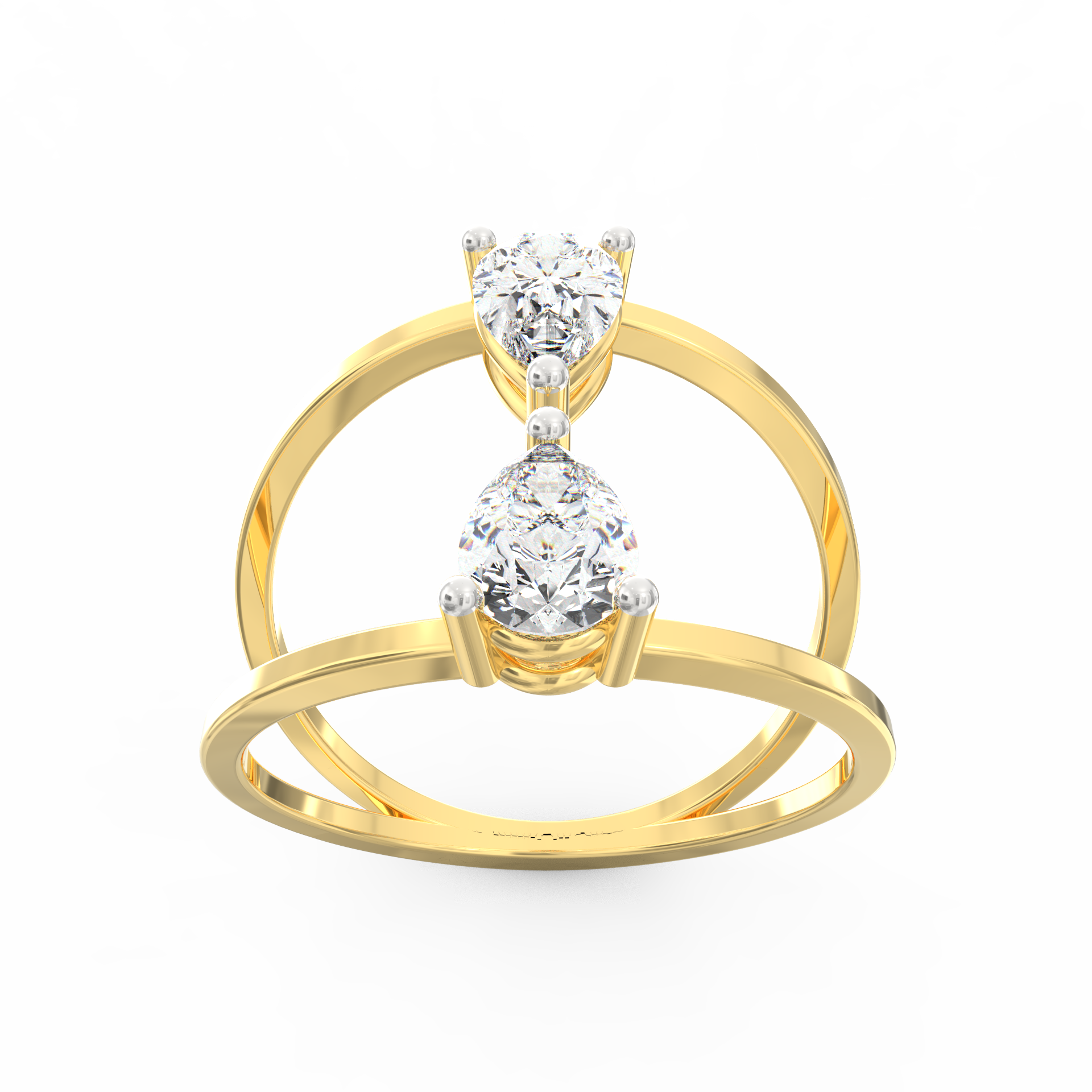 Dual Pear Brilliance Diamond Ring