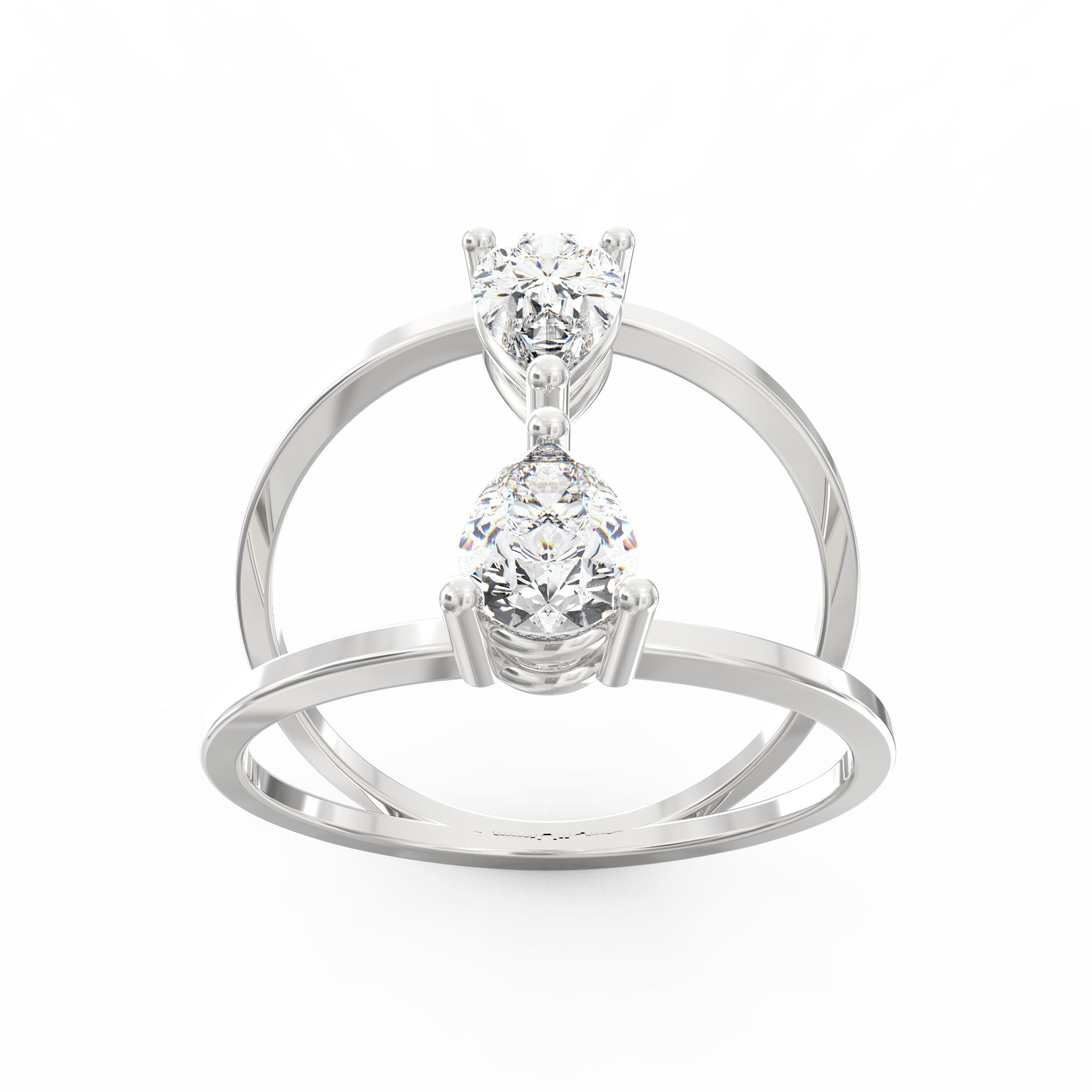 Dual Pear Brilliance Diamond Ring