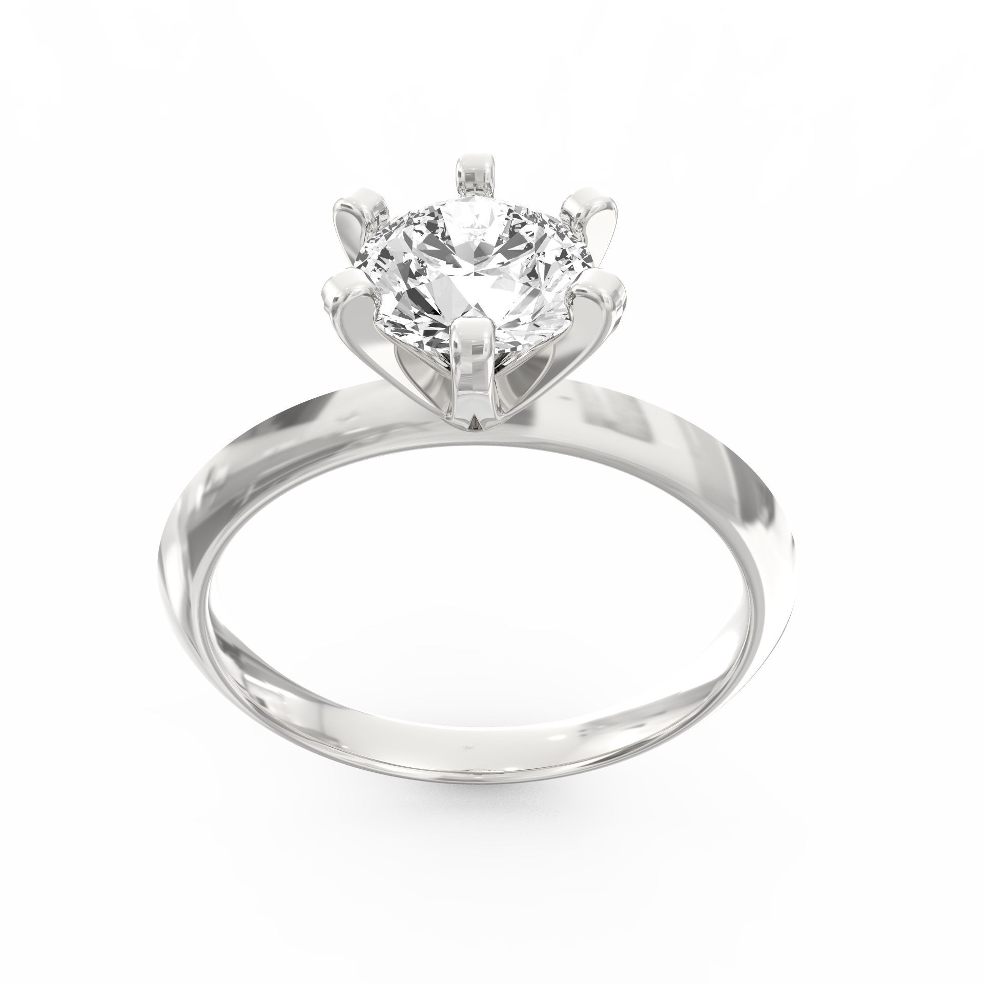 Fiore Incantato Solitaire Diamond Ring