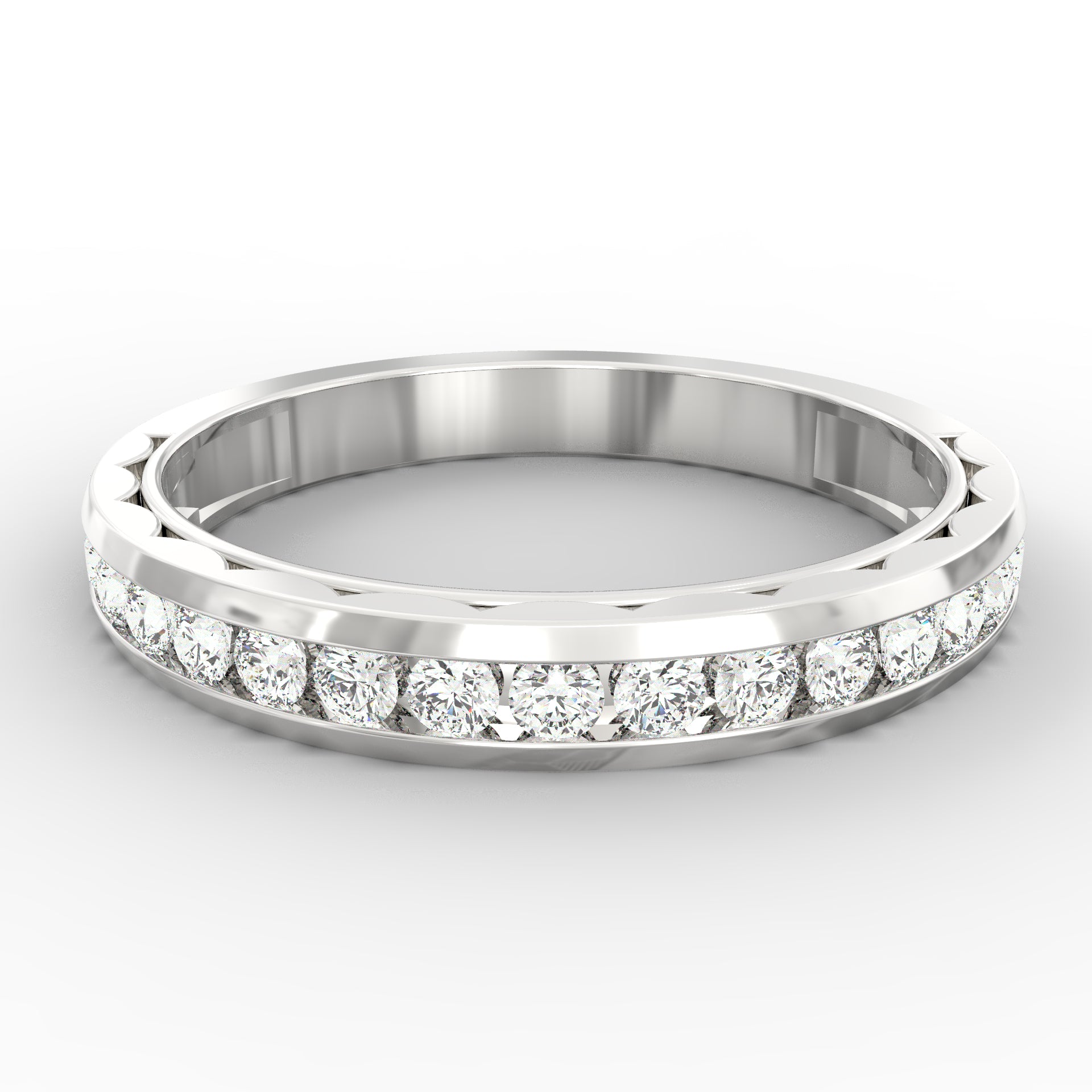 Shamphoré Elegance Diamond Channel Set Wedding Band