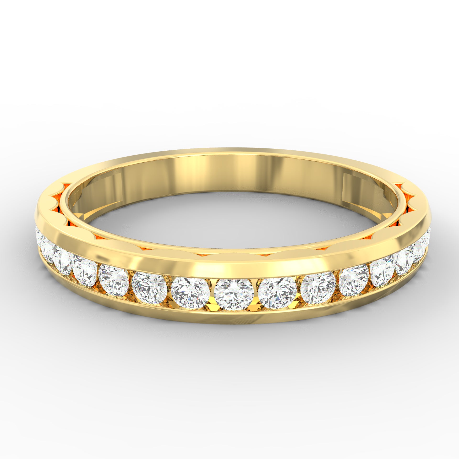 Shamphoré Elegance Diamond Channel Set Wedding Band