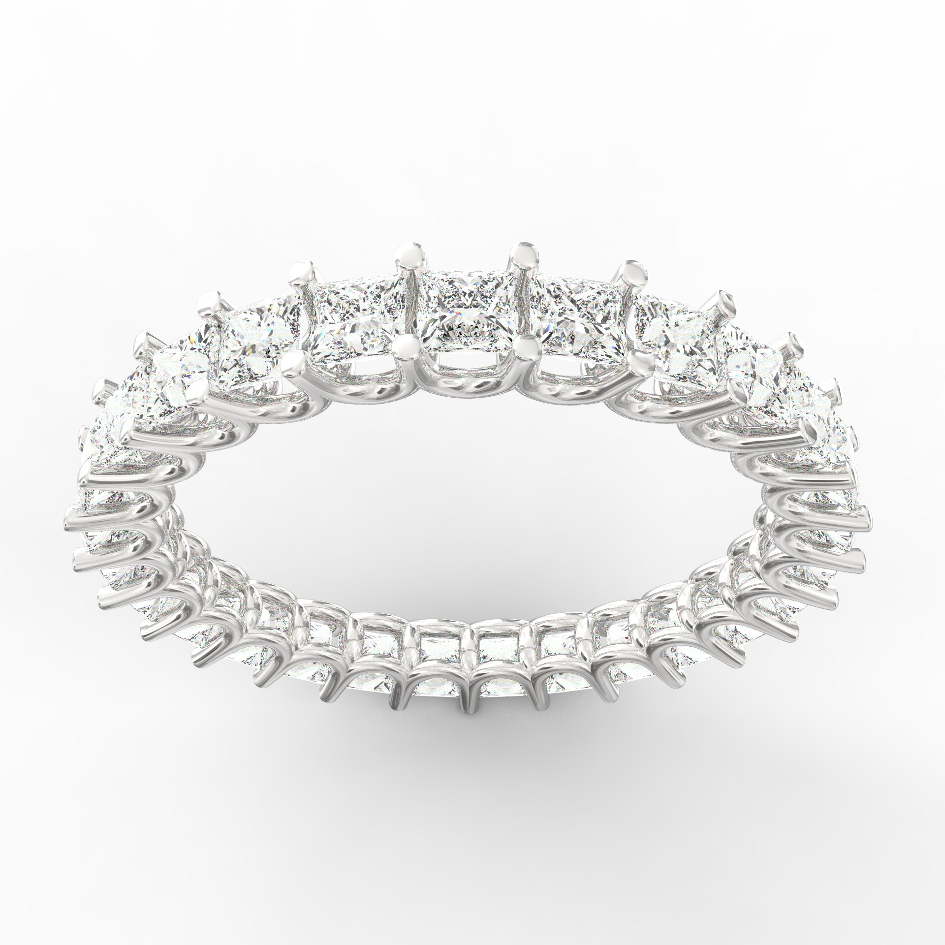 Endless Brilliance - Princess Cut Diamond Eternity Band Ring