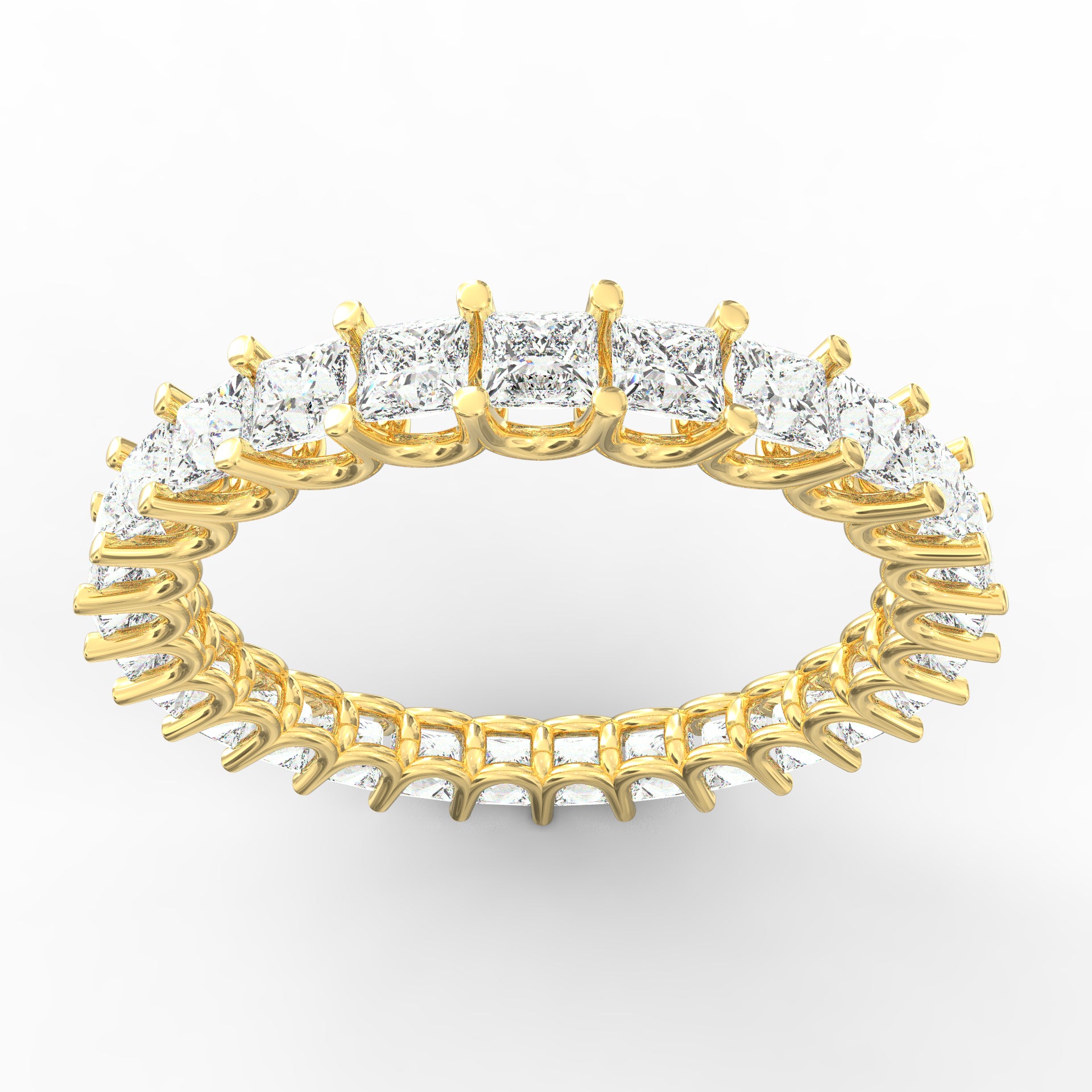 Endless Brilliance - Princess Cut Diamond Eternity Band Ring