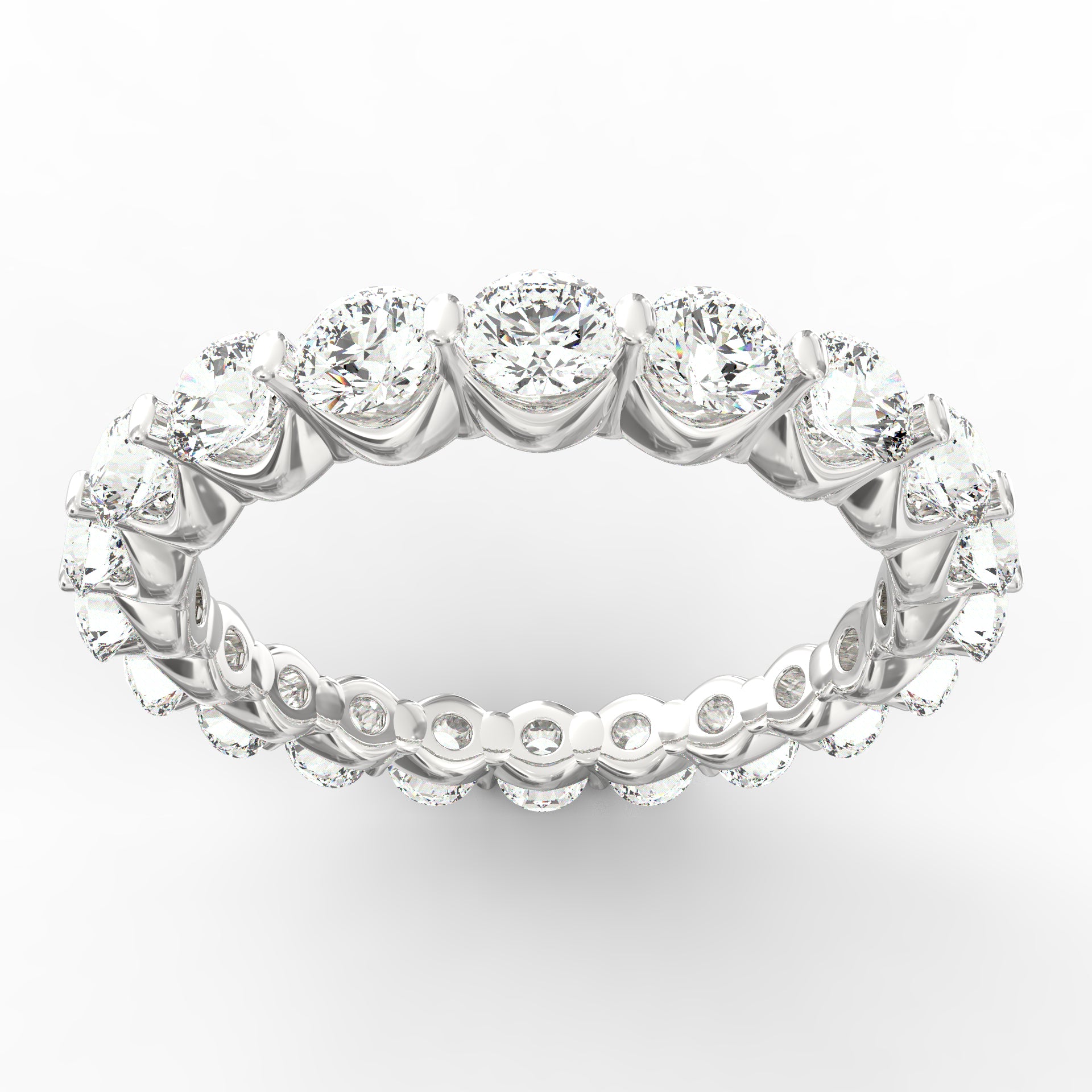 Radiant Horizon Princess cut Diamond Eternity Band