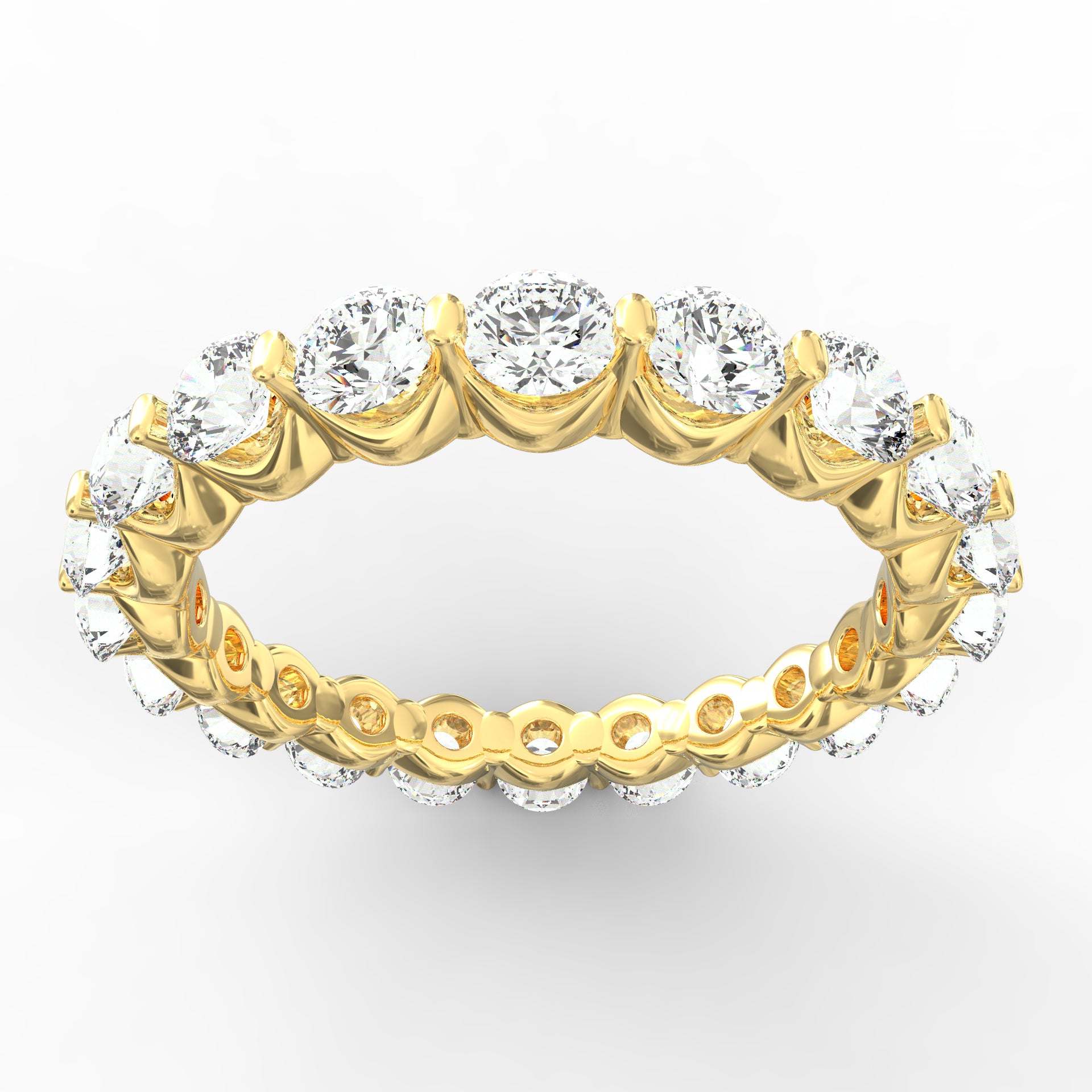 Radiant Horizon Princess cut Diamond Eternity Band