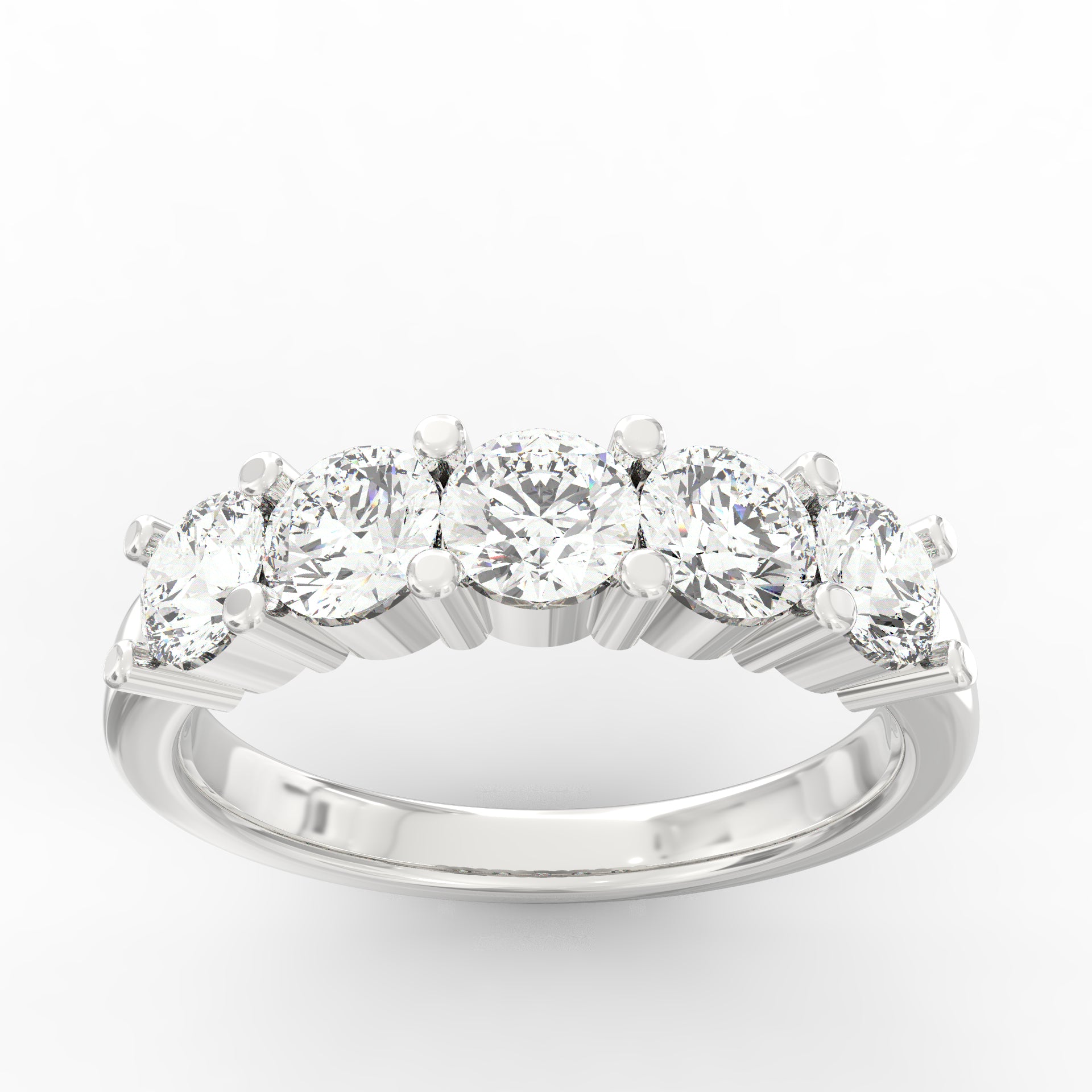 Whispering Radiance Diamond Wedding Band