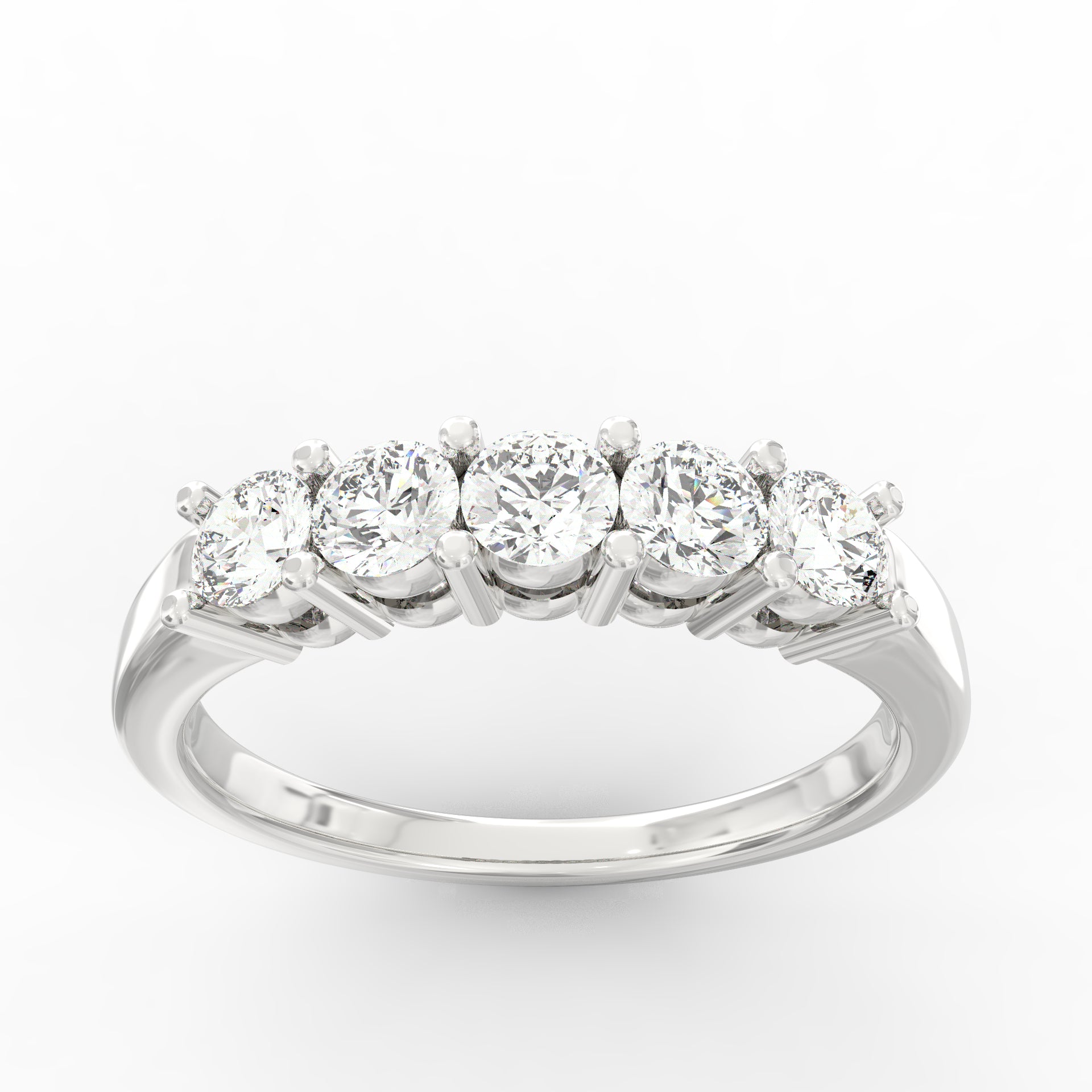 Radiant Reflections Diamond Wedding Ring