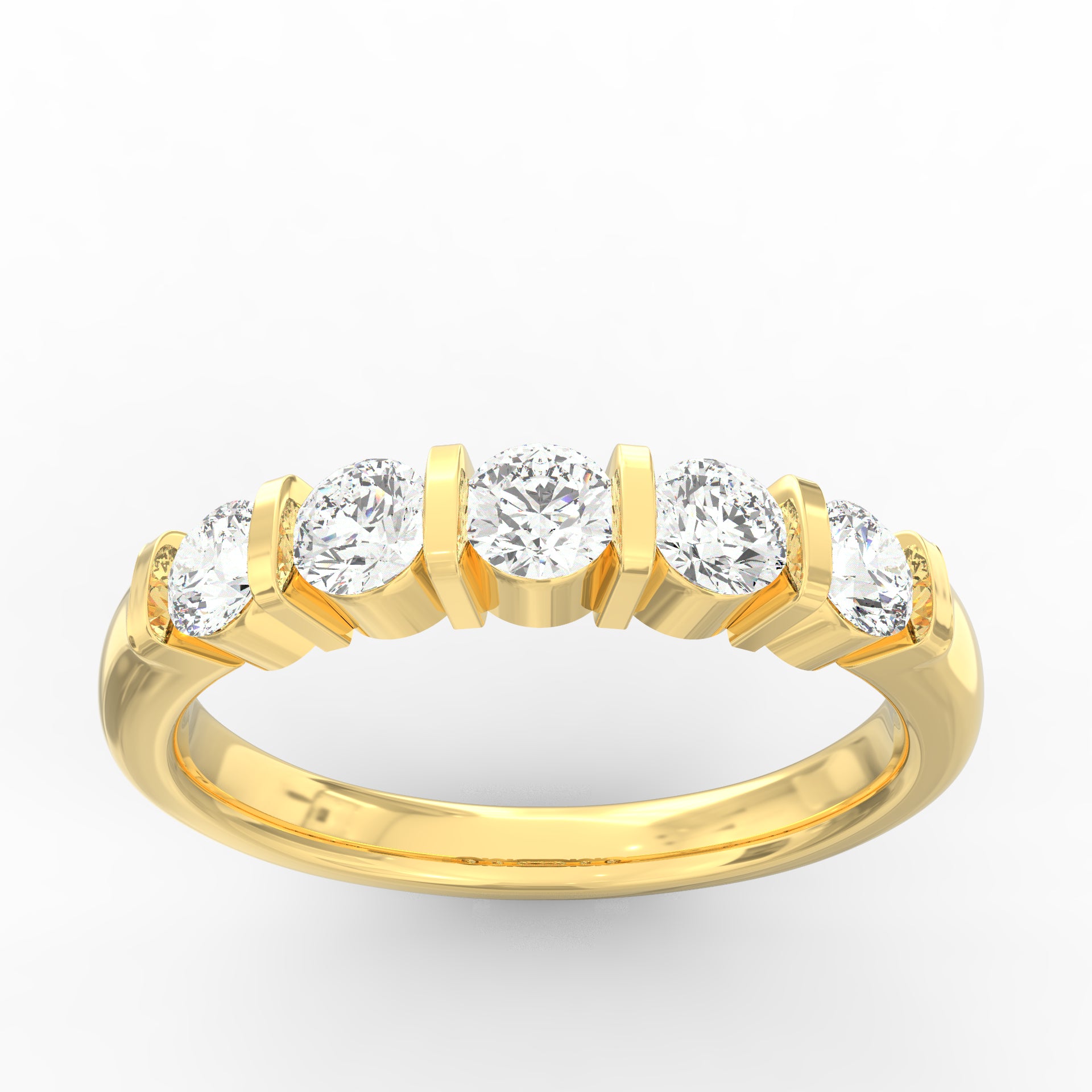 Radiant Harmony: Diamond Wedding Band Ring