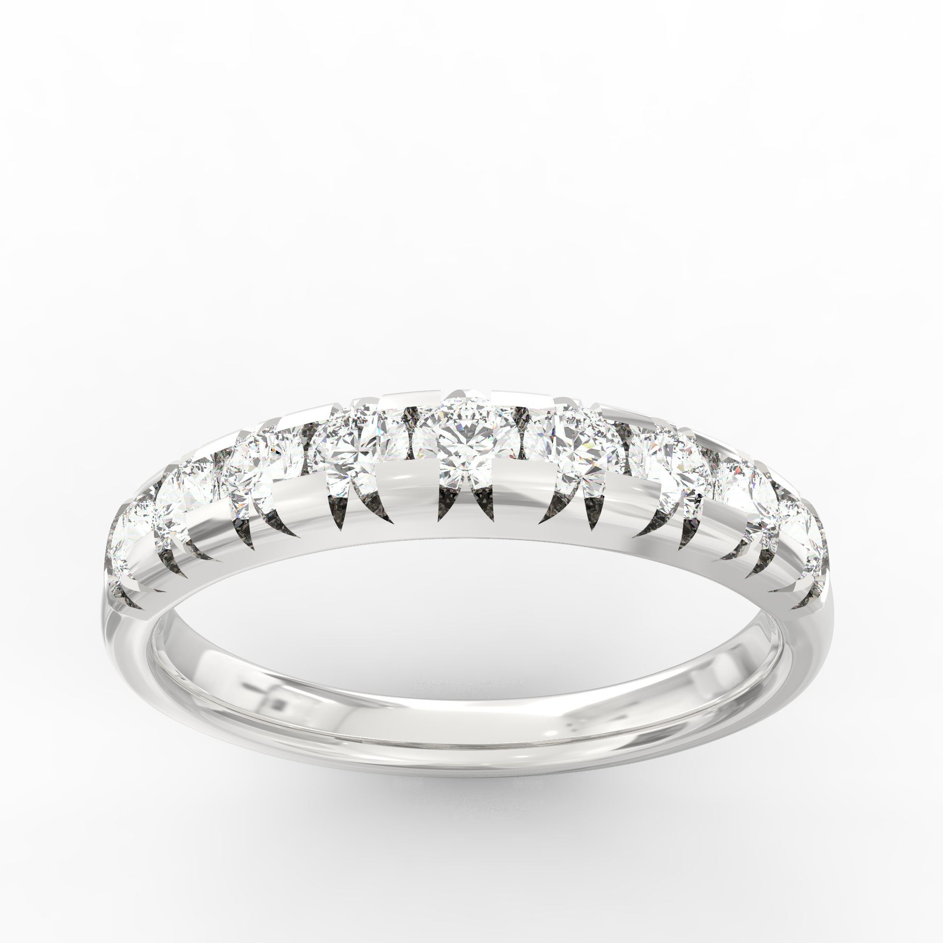 Elegance Envisioned: Micro Pave Diamond Wedding Band Ring