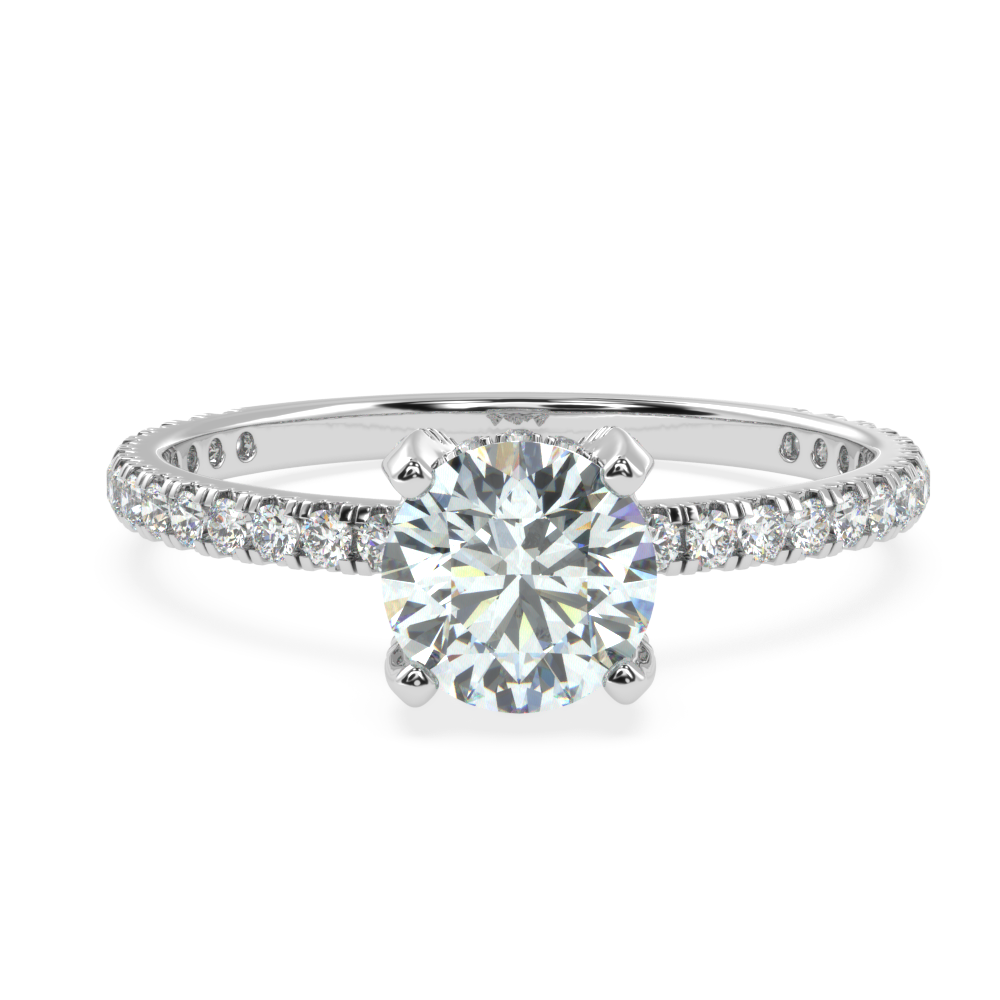 Enchanted Allure: The Prong and Micro Pave Solitaire