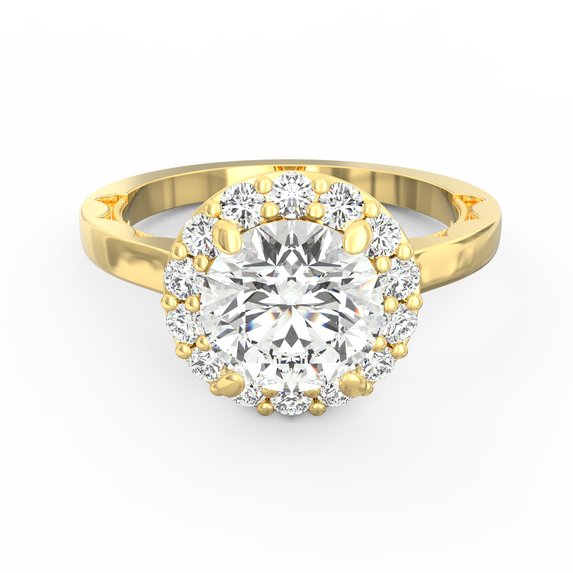 Radiant Embrace Solitaire Diamond Proposal Ring